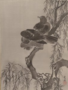 Twee vogels op een tak, ca. 1887