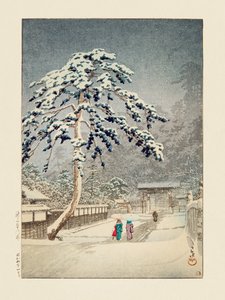 Ikegami Honmonji (Honmon-tempel, Ikegami) (1931) door Kawase Hasui