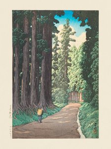 Nikko Gaido (De weg naar Nikko) (1930) door Kawase Hasui