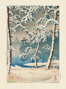 Senzokuike (Senzoku-vijver) (1928) door Kawase Hasui