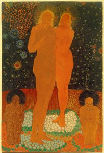 Adam en Eva door Kazimir Severinovich Malevich