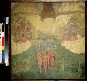 Schets voor een fresco. De triomf van de hemelen door Kazimir Severinovich Malevich