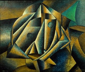 Hoofd van een boerenmeisje, 1912-13 door Kazimir Severinovich Malevich