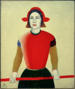 Meisje met Rode Staf door Kazimir Severinovich Malevich