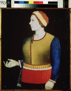 Portret van de vrouw van de kunstenaar door Kazimir Severinovich Malevich