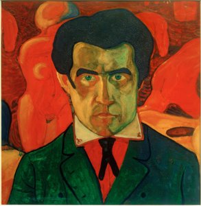 Zelfportret, 1908-1910 door Kazimir Severinovich Malevich