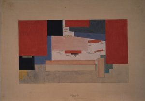 Suprematisme. Schets voor een theatergordijn door Kazimir Severinovich Malevich
