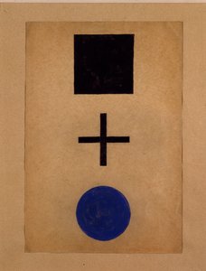 Suprematisme: vierkant, kruis, cirkel door Kazimir Severinovich Malevich