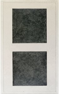 Suprematistisch element: twee vierkanten door Kazimir Severinovich Malevich