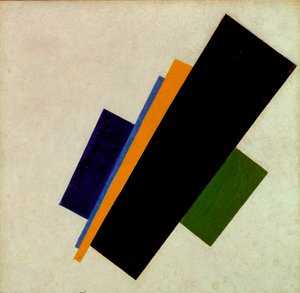 Suprematistische schilderij door Kazimir Severinovich Malevich