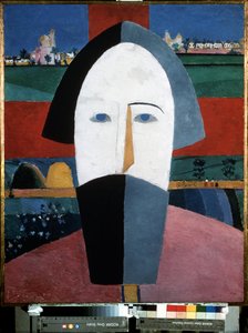 Hoofd van een boer door Kazimir Severinovich Malevich