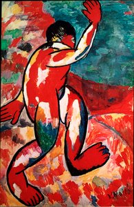 De badende Schilderij door Kasimir Malevitsj (1878-1935) 1910 Amsterdam, Stedelijk Museum door Kazimir Severinovich Malevich