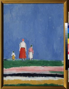 Drie figuren door Kazimir Severinovich Malevich
