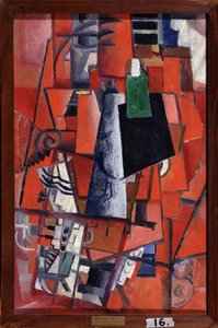 Een vrouw aan de piano door Kazimir Severinovich Malevich