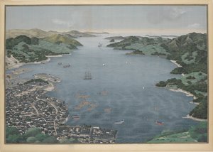 Uitzicht op de baai van Nagasaki