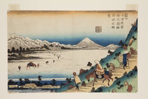 Nr. 31, Shiojiri Pass: Uitzicht op het Suwameer