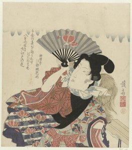 Portret van de dichter Edo no Hananari door Keisai Eisen