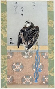 Valk - zijdeschilderij door Itaya Keishiu