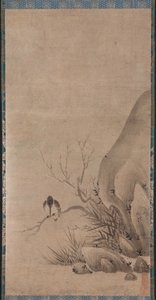 IJsvogel boven een stroom, late 1400s