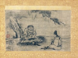 Zen Ontmoeting Niaoke Daolin en Bai Juyi, 16e eeuw