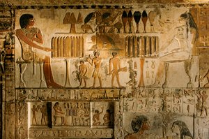 Egypte; Archeologie; Oude Rijk; Saqqara; Mummie; Nefer; Graf, 5e Dynastie door Kenneth Garrett