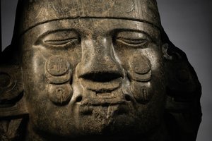 Grootste Azteken, NMAH, Mexico-Stad, Mexico, Groene Steen, Coyolxauqui Godin door Kenneth Garrett