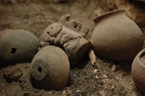 Guatemala; San Bartolo; Maya-muurschilderingen, Maya, 2002 (foto)