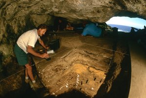 IJstijdmensen; Blombos-grot; Chris Henshilwood; 90.000 BP; Zuid-Afrika; Moderne mensen