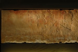 Tempel 19 troonbank, Palenque, Mexico, gravure van Akhal Mo Nab, 2005 (foto) door Kenneth Garrett