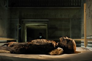 mm7864; 18e Dynastie; Nieuwe Koninkrijk; Egypte; DNA; Monster; Mummie, onbekende mummie, 2005 door Kenneth Garrett