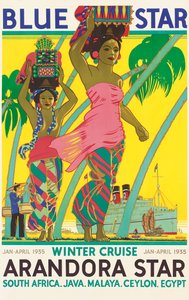 Poster die het cruiseschip 