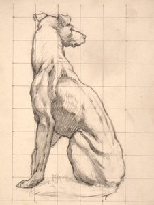 (Rotunda van het Capitool van de staat Iowa) (Jacht, studie voor panel) door Kenyon Cox