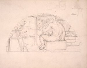 (Rotunda van het Capitool van de staat Iowa) (Fabrikanten, studie voor panel) door Kenyon Cox