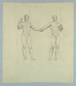Figurenstudie voor zegel van de University Club, New York door Kenyon Cox