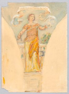 Personificatie van "Metaalbewerking," Studie voor de Koepel van het Fabrikantengebouw, Wereldtentoonstelling, Chicago, IL door Kenyon Cox