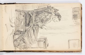 Schetsboekpagina door Kenyon Cox