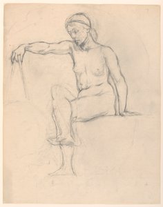 Studie voor "Astronomie," "De Wetenschappen," Library of Congress, Washington D.C. door Kenyon Cox
