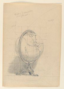 Studie voor Wiskunde, De Wetenschappen, Bibliotheek van het Congres, Washington D.C. door Kenyon Cox