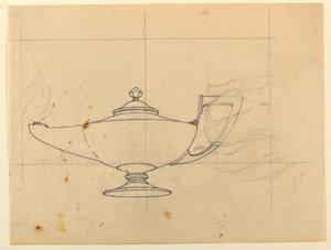 Studie voor "Wetenschap," "De Vooruitgang van de Beschaving: Wetenschap en Kunst," Staatskapitool, Des Moines, IA