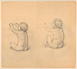 Studie voor "De weldadigheid van de wet," Essex County Courthouse, Newark, NJ door Kenyon Cox