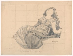 Studie voor "De Gemeenwet," "De Heerschappij van de Wet," Appellate Division Court House, New York, NY