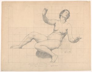 Studie voor "The Common Law," "The Reign of the Law," Appellate Division Court House, New York, NY door Kenyon Cox