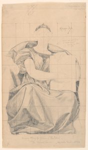 Studie voor "De Staat," "Het Bewind van de Wet," Appellate Division Court House, New York, NY door Kenyon Cox