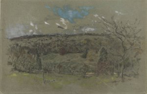 Heuvelachtig landschap in herfstkleuren