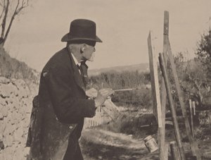 Paul Cézanne schildert in Les Lauves door Ker Xavier Roussel
