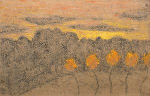 Landschap met gele bomen, 1893-1895 door Ker Xavier Roussel