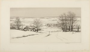 Winter in New England door Kerr Eby
