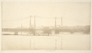De spoorwegbrug door Kerr Eby