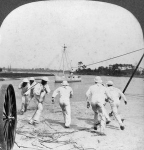 Enkele operaties van het Life Saving Corps, Jamestown Exposition, Virginia, VS, 1907