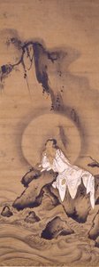 Kannon (Avalokitesvara) in witte gewaden door Kichizan Mincho